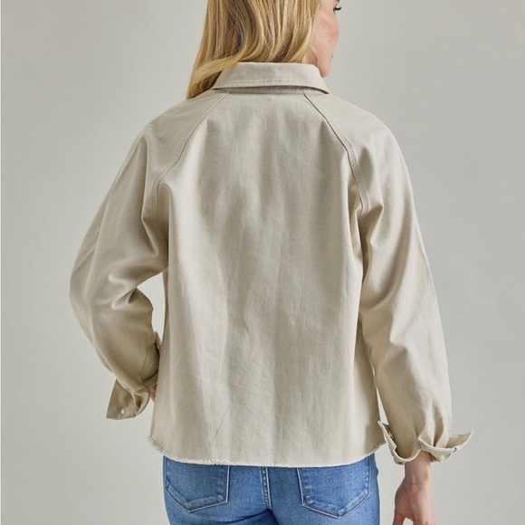 Nwt Downeast Cream Raglan Jacket M - Picture 3 of 8